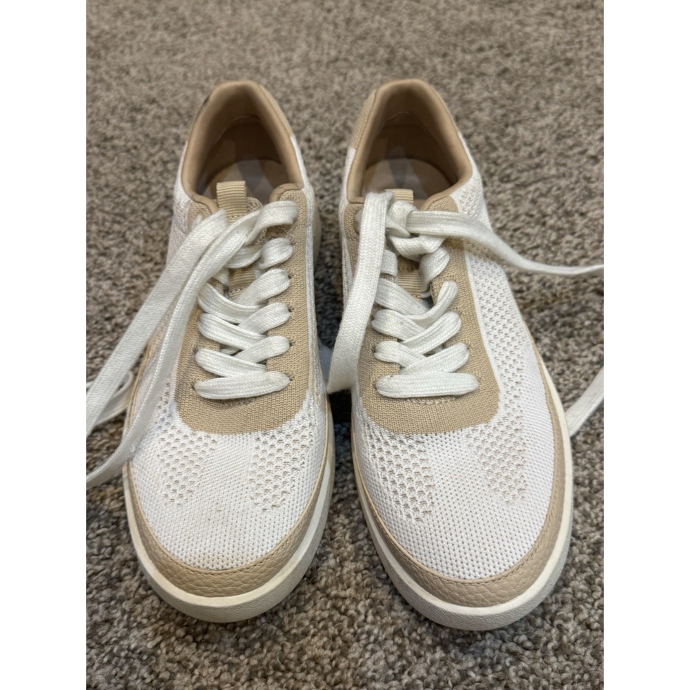 Vionic Womens‎ Galia Sneaker Arch Support Comfort Tan White Sz 6